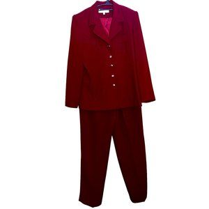 Vintage Larry Levine Burgundy Leisure Suit